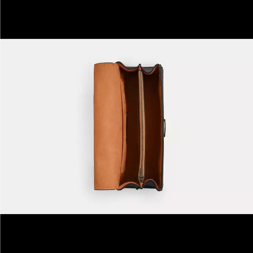 Coach Black Leather Top-Handle Satchel - Picture 7 of 8